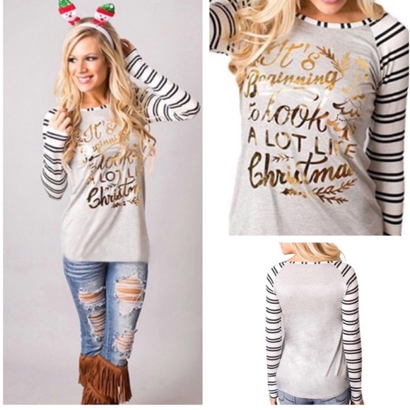 Tops - •FIRM• Christmas Long Sleeve Tee | Brand New